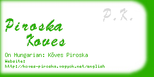 piroska koves business card